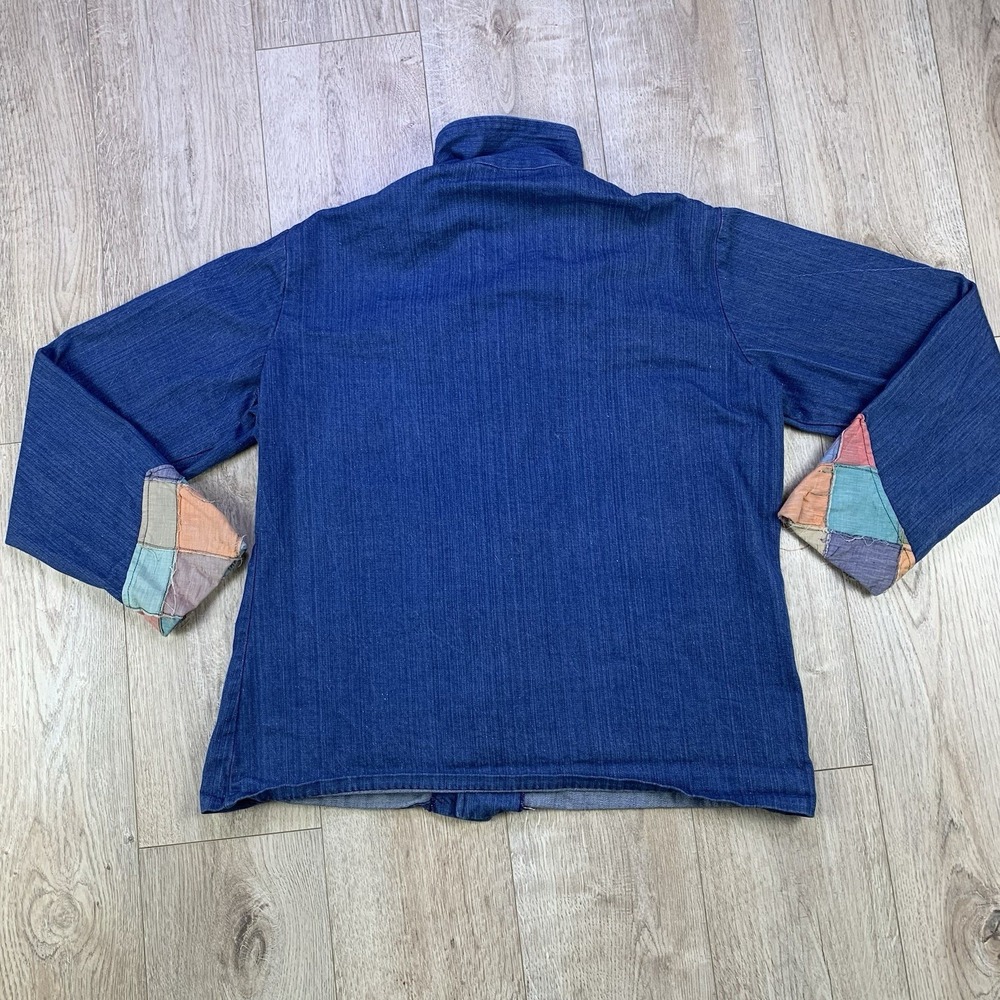 NWOT Vintage Gallery LTD Denim Canvas Patchwork Shacket Western XL Men - Picture 11 of 14